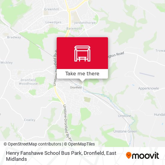 Henry Fanshawe School Bus Park, Dronfield map