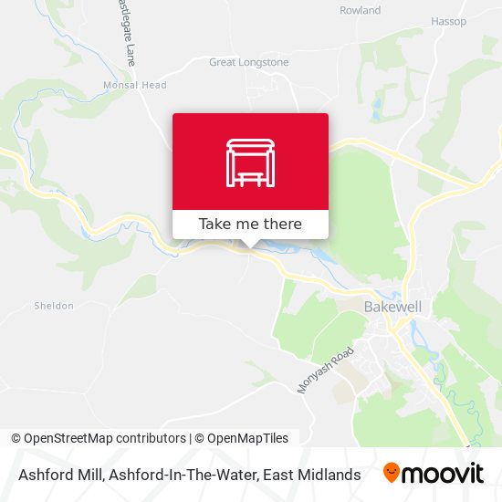 Ashford Mill, Ashford-In-The-Water map