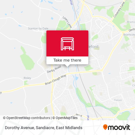 Dorothy Avenue, Sandiacre map