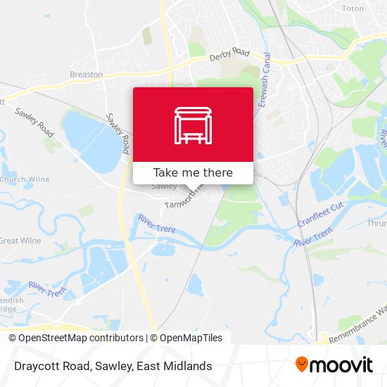 Draycott Road, Sawley map