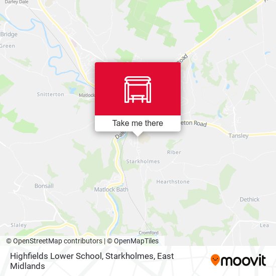 Highfields Lower School, Starkholmes map