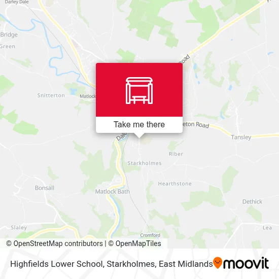 Highfields Lower School, Starkholmes map