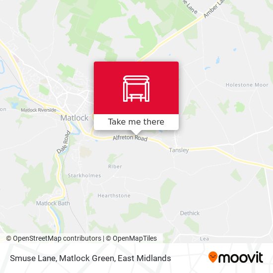 Smuse Lane, Matlock Green map