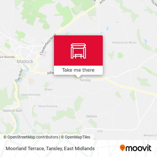 Moorland Terrace, Tansley map