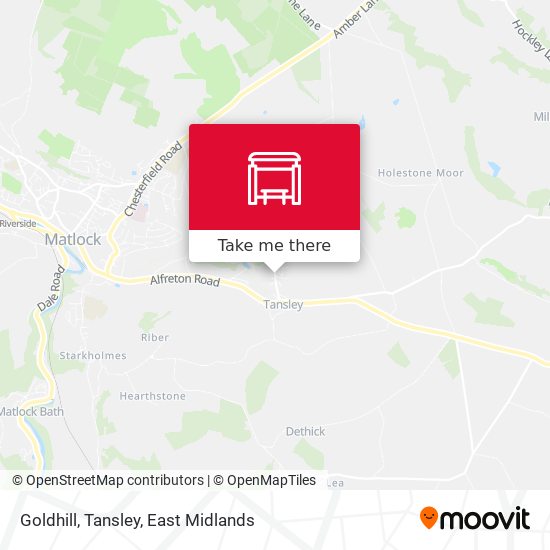 Goldhill, Tansley map