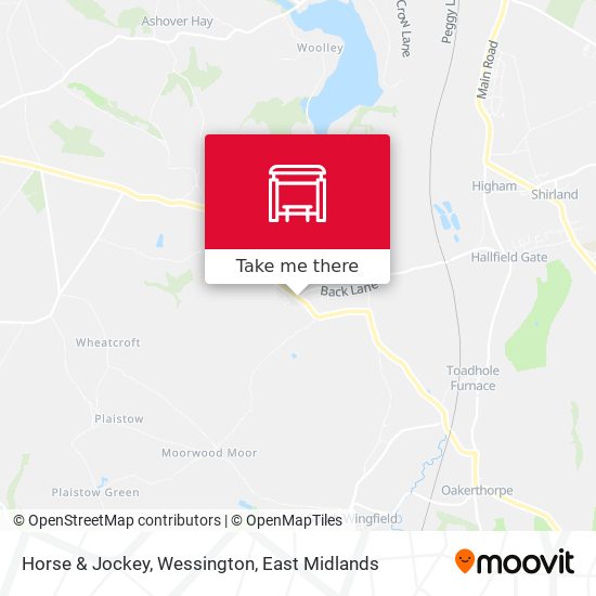 Horse & Jockey, Wessington map