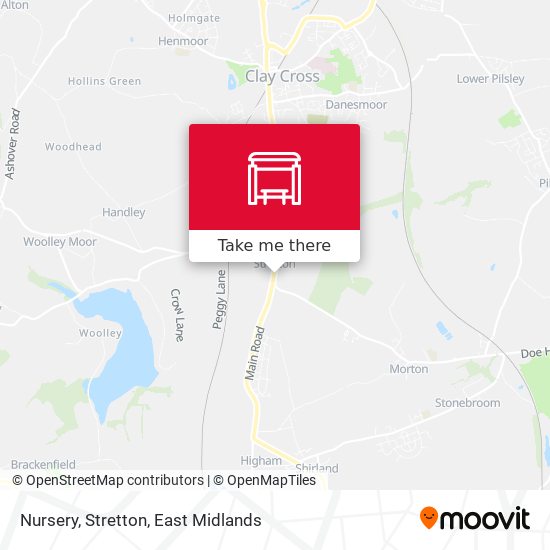 Nursery, Stretton map