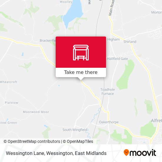 Wessington Lane, Wessington map
