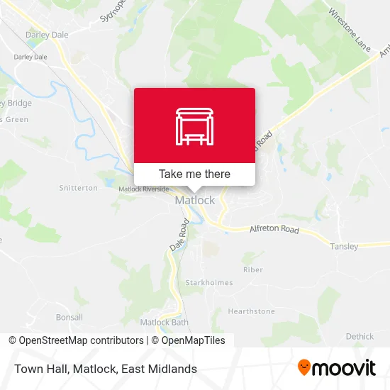 Town Hall, Matlock map