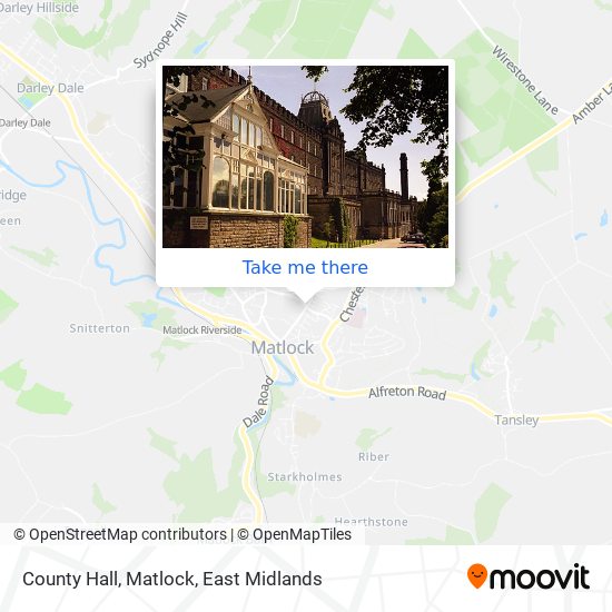 County Hall, Matlock map