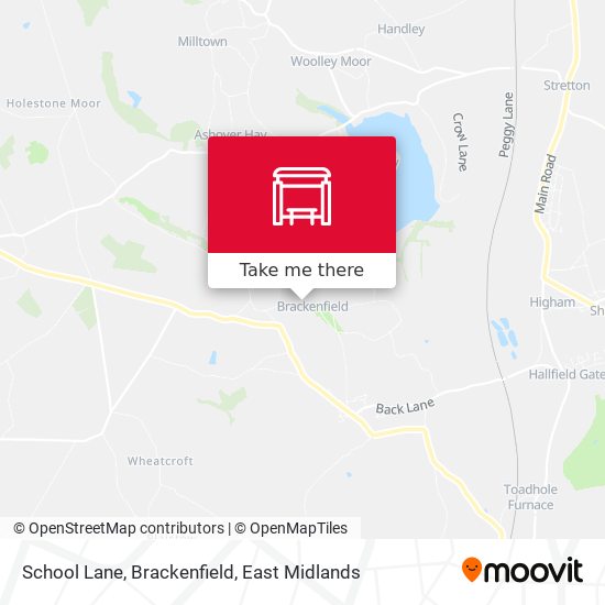 School Lane, Brackenfield map