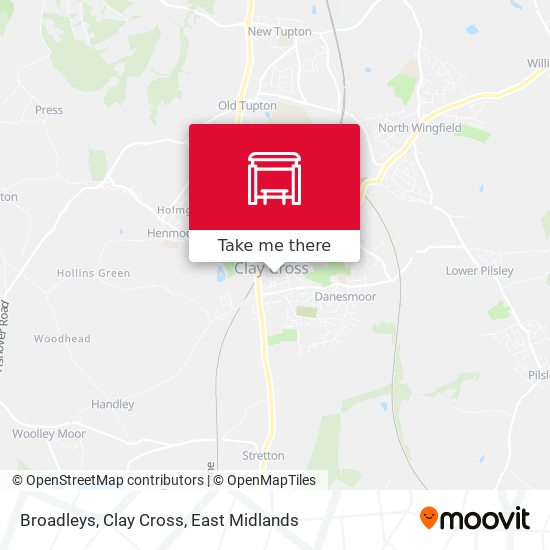 Broadleys, Clay Cross map