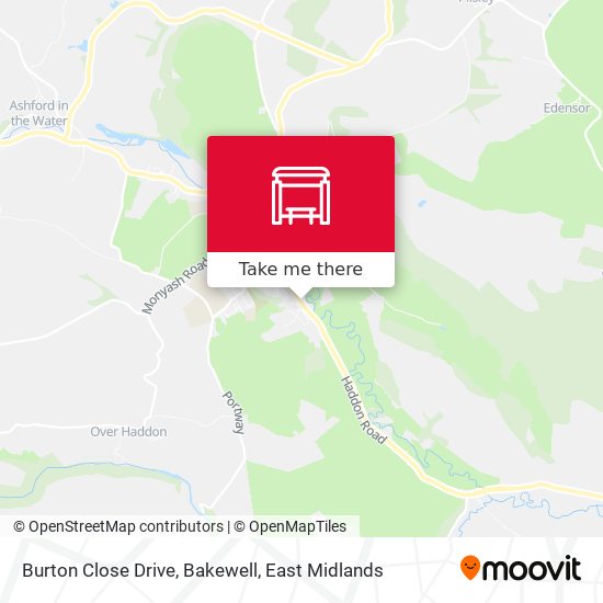 Burton Close Drive, Bakewell map