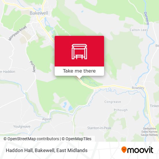Haddon Hall, Bakewell map