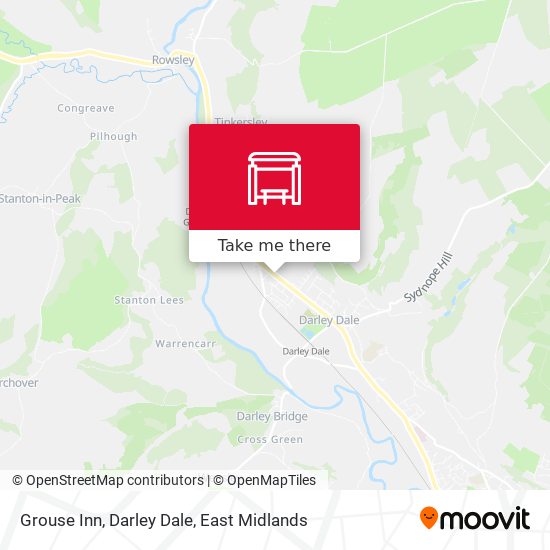Grouse Inn, Darley Dale map
