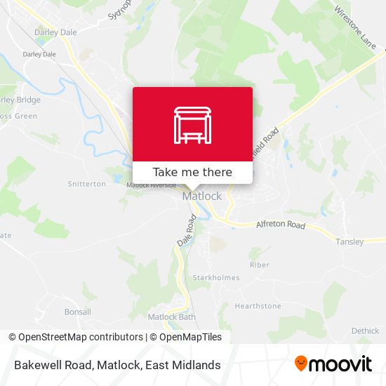 Bakewell Road, Matlock map