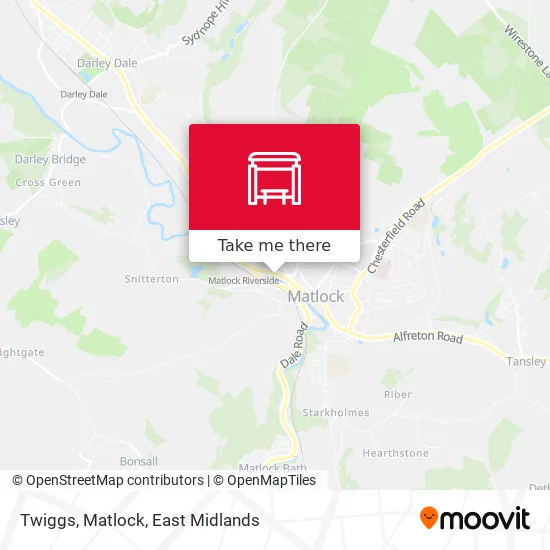 Twiggs, Matlock map