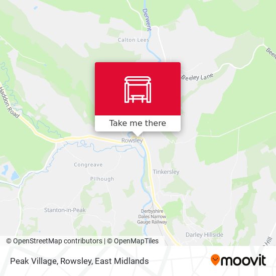 Peak Village, Rowsley map