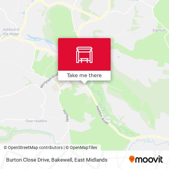 Burton Close Drive, Bakewell map