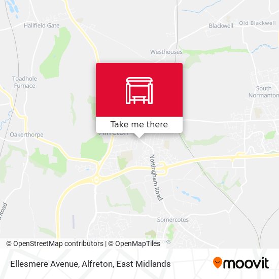 Ellesmere Avenue, Alfreton map
