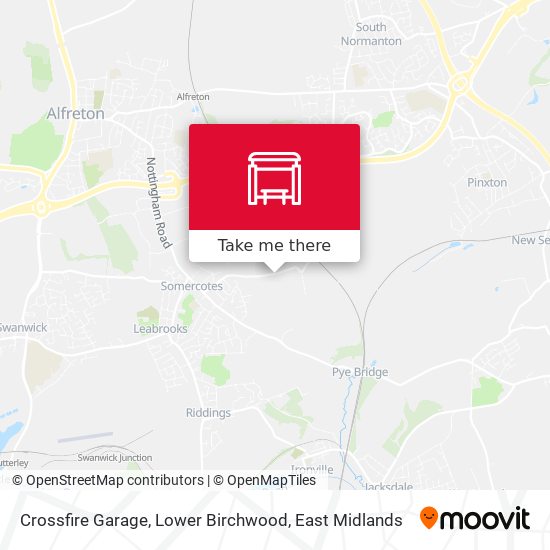 Crossfire Garage, Lower Birchwood map