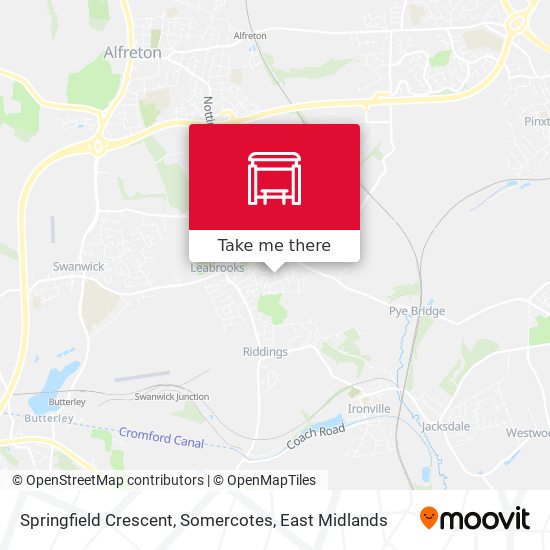 Springfield Crescent, Somercotes map