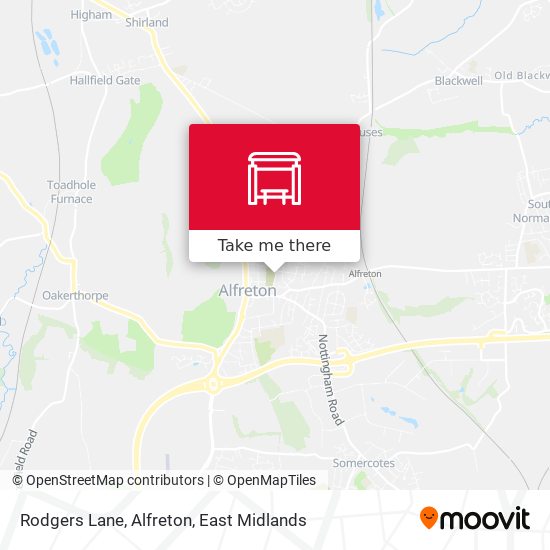 Rodgers Lane, Alfreton map