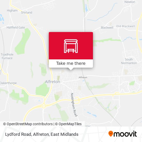 Lydford Road, Alfreton map