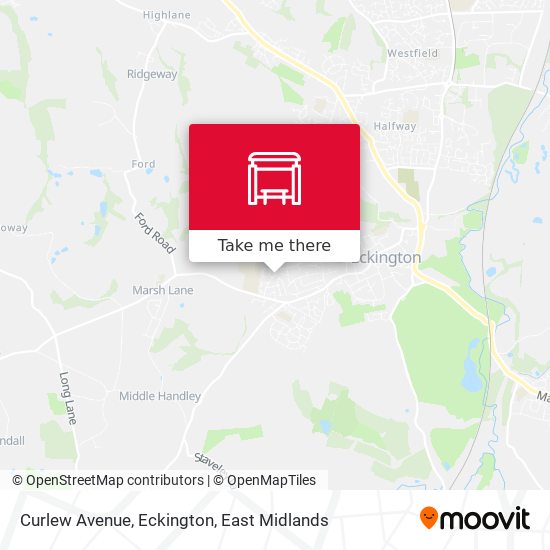 Curlew Avenue, Eckington map