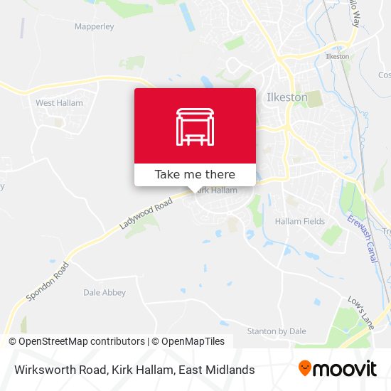 Wirksworth Road, Kirk Hallam map