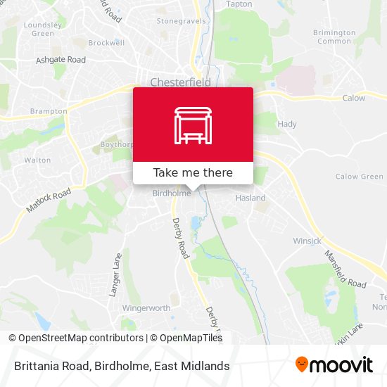 Brittania Road, Birdholme map