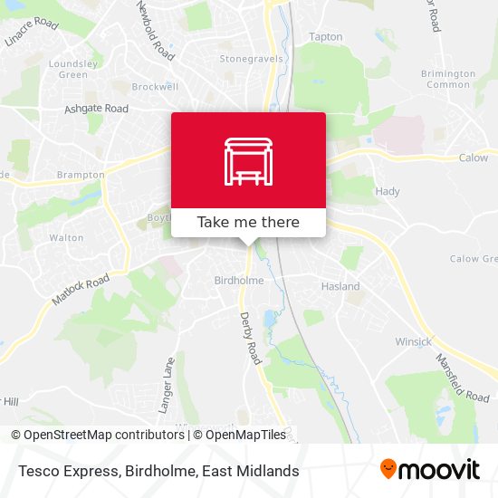 Tesco Express, Birdholme map