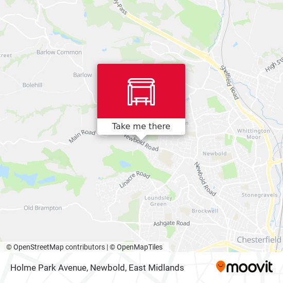 Holme Park Avenue, Newbold map