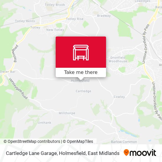 Cartledge Lane Garage, Holmesfield map