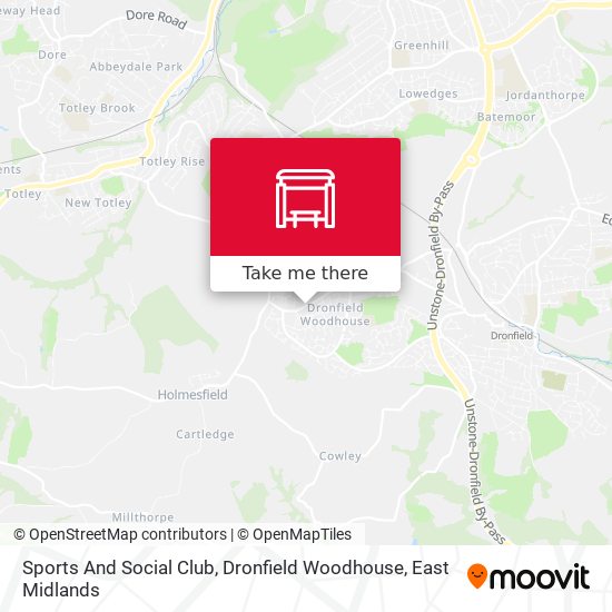 Sports And Social Club, Dronfield Woodhouse map