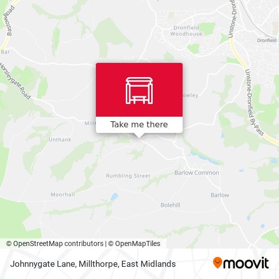 Johnnygate Lane, Millthorpe map