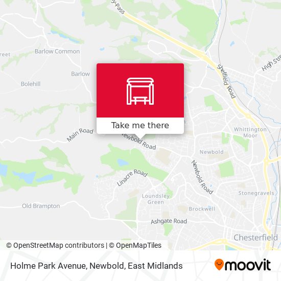 Holme Park Avenue, Newbold map