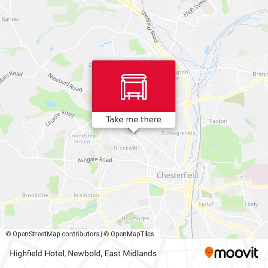 Highfield Hotel, Newbold map