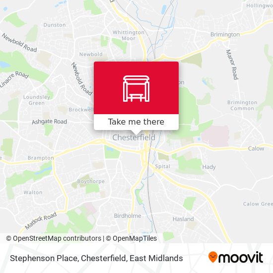 Stephenson Place, Chesterfield map