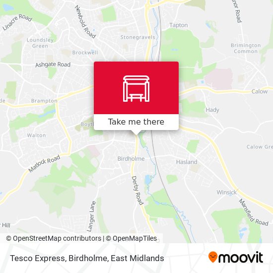 Tesco Express, Birdholme map