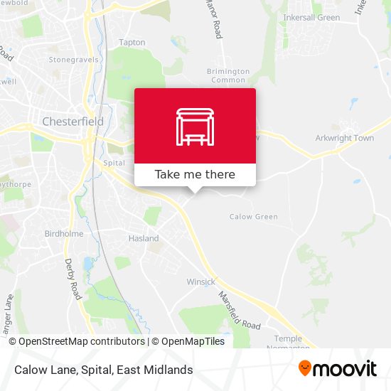 Calow Lane, Spital map