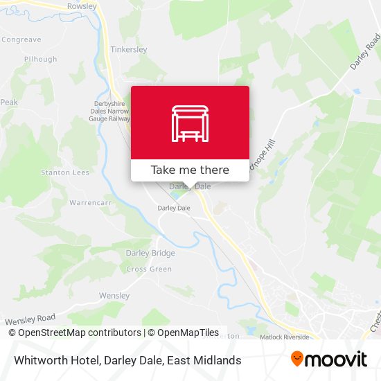Whitworth Hotel, Darley Dale map