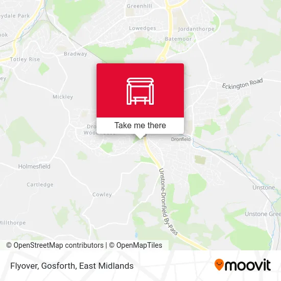 Flyover, Gosforth map