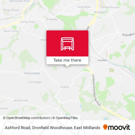 Ashford Road, Dronfield Woodhouse map