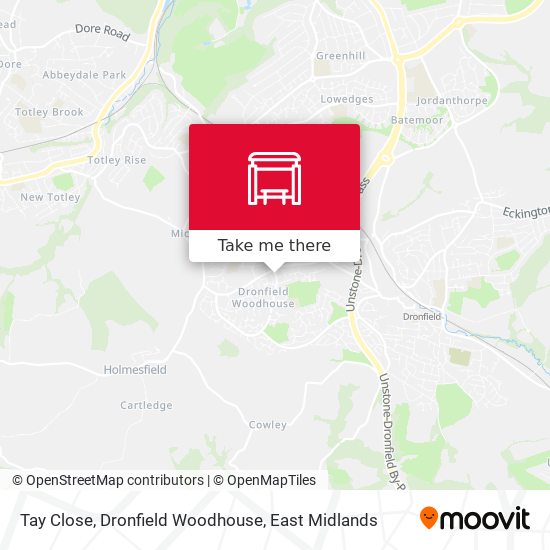 Tay Close, Dronfield Woodhouse map