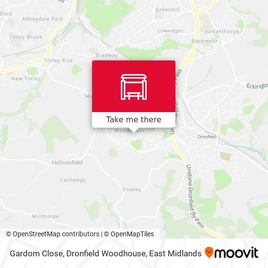 Gardom Close, Dronfield Woodhouse map