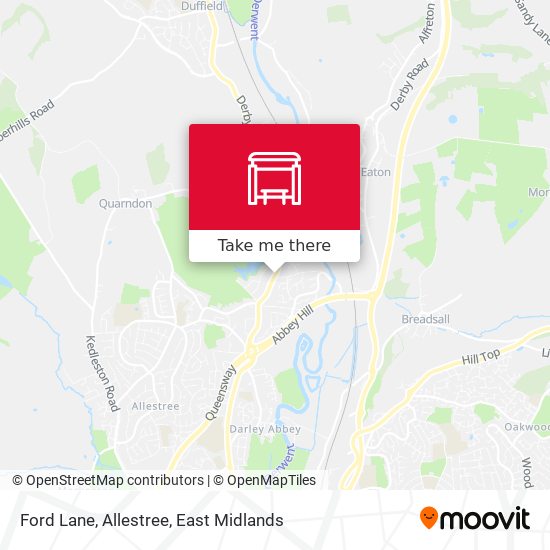 Ford Lane, Allestree map