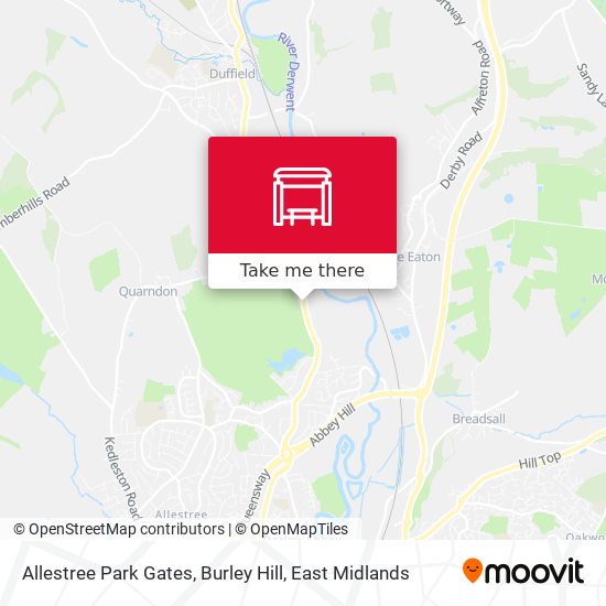 Allestree Park Gates, Burley Hill map