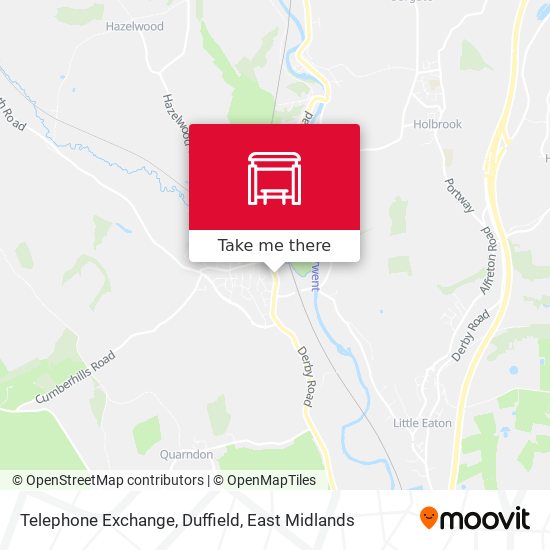 Telephone Exchange, Duffield map