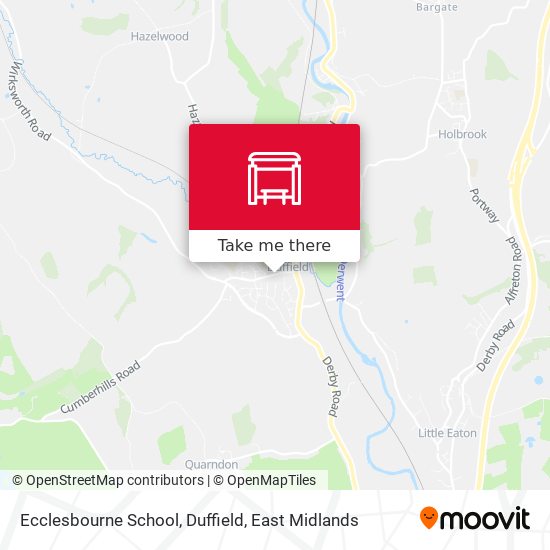 Ecclesbourne School, Duffield map